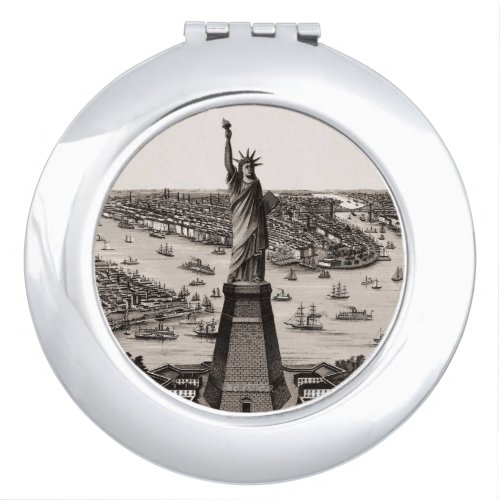 Statue Of Liberty In New York Harbor Makeup Mirror