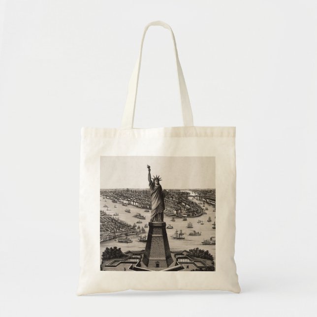 Statue Of Liberty In New York Harbor Tote Bag (Front)