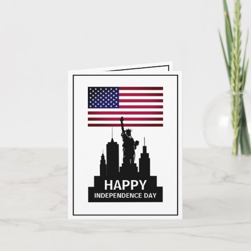 Statue of Liberty Independence Day Celebration Card