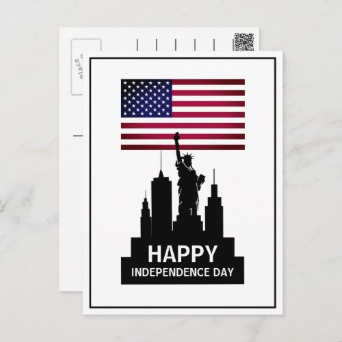 Statue of Liberty Independence Day Celebration Postcard
