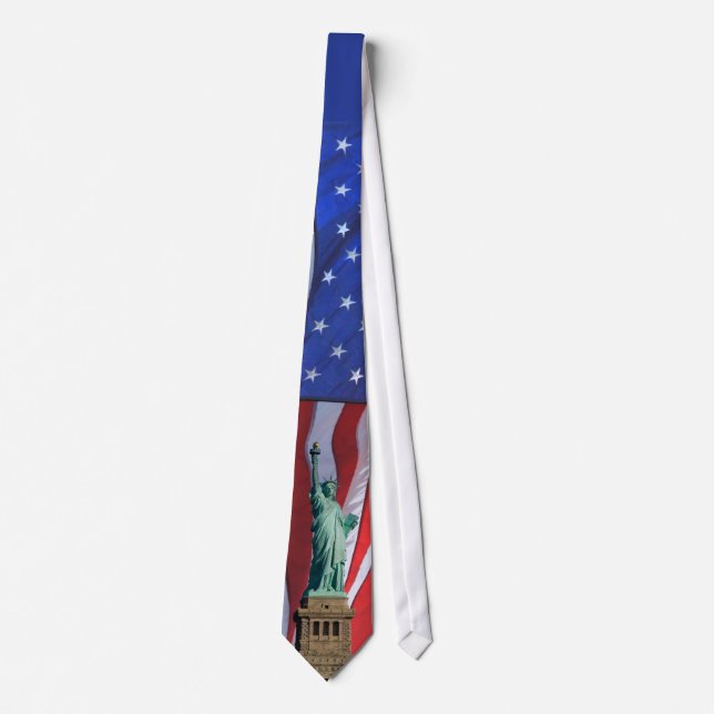 Statue Of Liberty Independence Day Celebration Tie (Front)