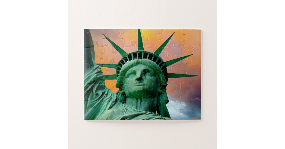 Statue Of Liberty Jigsaw Puzzle Zazzle Statue of liberty jigsaw puzzle zazzle