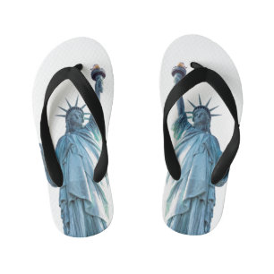 Statue of liberty kid's flip flops