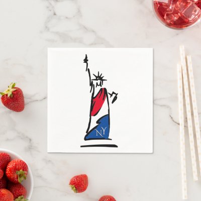 Statue of Liberty / Lady Liberty Stripes Napkins