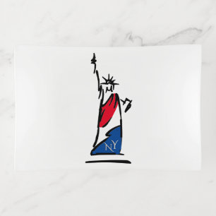 Statue of Liberty / Lady Liberty Stripes Trinket Tray