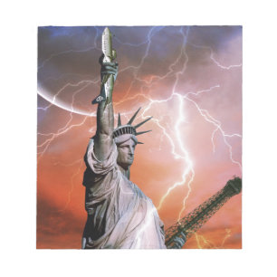Statue of Liberty Lightening. Notepad