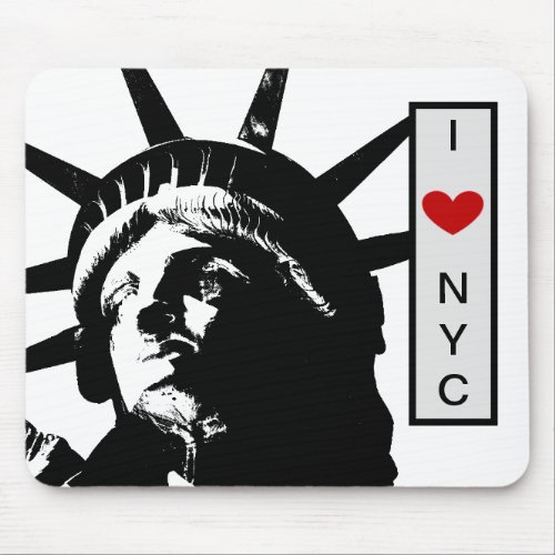 Statue of Liberty Love New York City Pop Art Mouse Pad