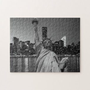Statue of Liberty Manhattan Skyscrapers Jigsaw Puzzle