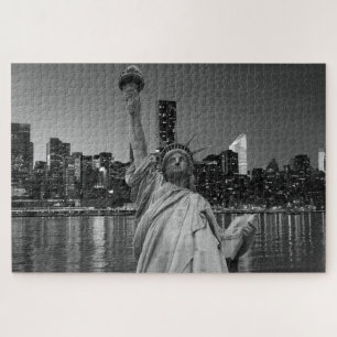 Statue of Liberty Manhattan Skyscrapers Jigsaw Puzzle
