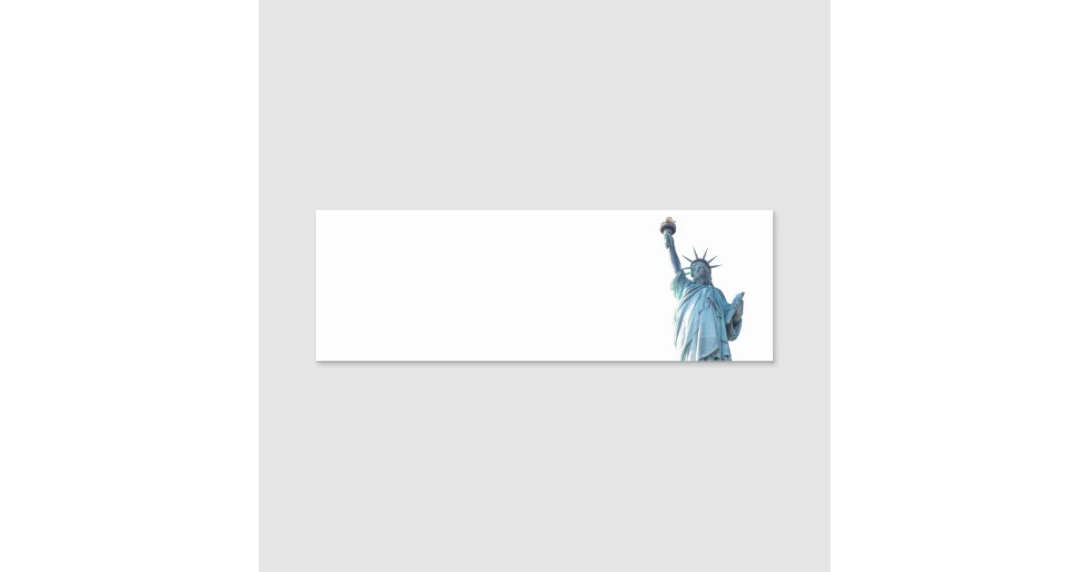 Statue of liberty name tag Zazzle