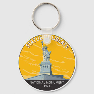 Statue of Liberty Bear Key Chain