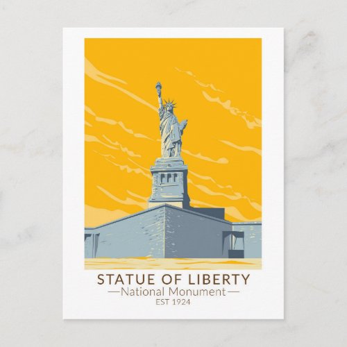 Statue of Liberty National Monument Vintage Postcard