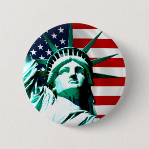 Statue of Liberty, New York Button