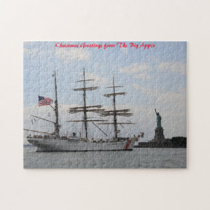 Statue of Liberty New York.Christmas Greetings Jigsaw Puzzle