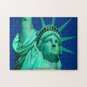 Statue of Liberty New York.Christmas Greetings Jigsaw Puzzle