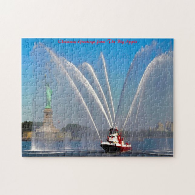 Statue of Liberty New York.Christmas Greetings Jigsaw Puzzle (Horizontal)