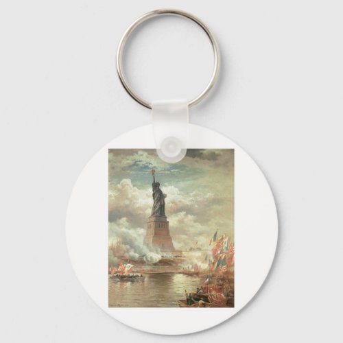 Statue of Liberty New York circa 1800s Keychain