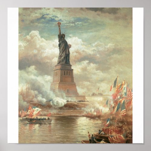 Statue of Liberty New York circa 1800s Poster