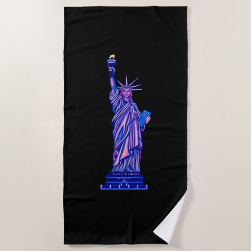 Statue of Liberty_New York City_4th of July Beach Towel