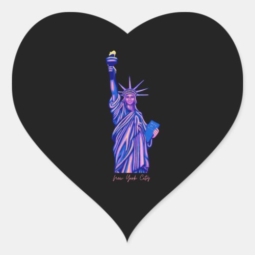 Statue of Liberty_New York City_4th of July_ Heart Sticker