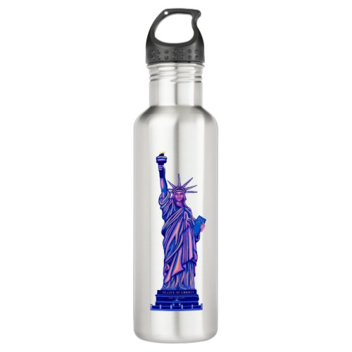 Statue of Liberty_New York City_4th of July_ Stainless Steel Water Bottle