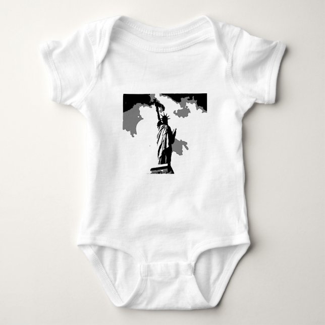 Statue of Liberty New York City Baby Bodysuit (Front)