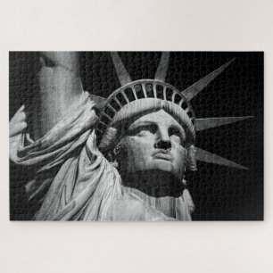 Statue of Liberty New York City Black & White Jigsaw Puzzle