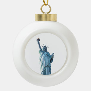 Statue of Liberty New York City Ceramic Ball Christmas Ornament