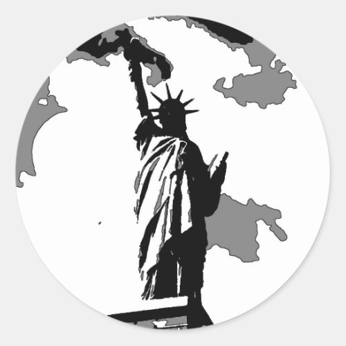 Statue of Liberty New York City Classic Round Sticker