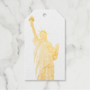 Statue of Liberty New York City Foil Gift Tags