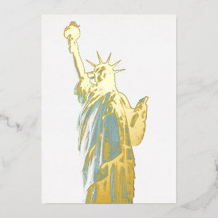 Statue of Liberty New York City Foil Invitation