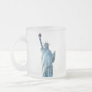 Statue of Liberty New York City Frosted Glass Coffee Mug