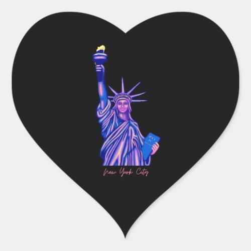 Statue of Liberty_New York City_Landmark Heart Sticker