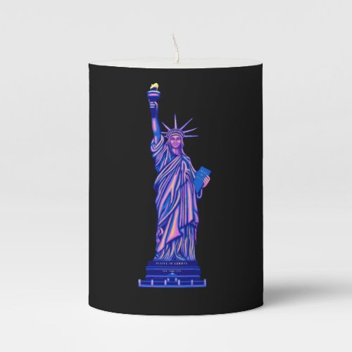 Statue of Liberty_New York City_Landmark_ Pillar Candle