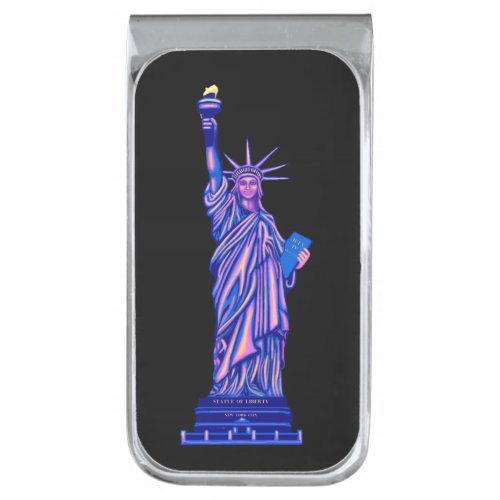 Statue of Liberty_New York City_Landmark_ Silver Finish Money Clip