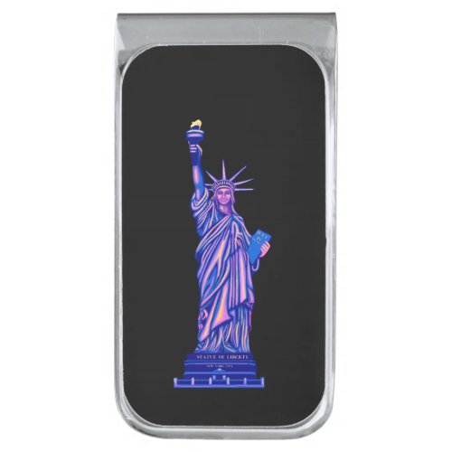 Statue of Liberty_New York City_Landmark_ Silver Finish Money Clip