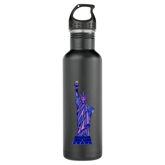 Statue of Liberty-New York City-Landmark- Stainless Steel Water Bottle (Front)