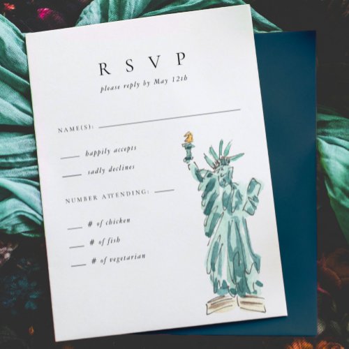 Statue of Liberty New York City Wedding RSVP