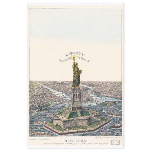 Statue of Liberty New York Ephemera Decoupage Tissue Paper