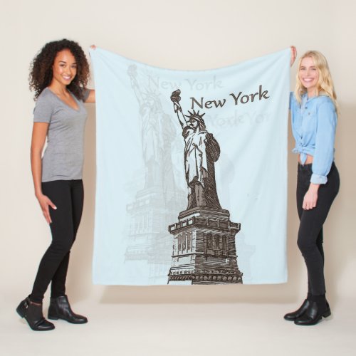 Statue of Liberty_ New York Fleece Blanket