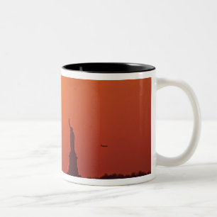 Statue of Liberty, New York Harbor, NY, USA, Two-Tone Coffee Mug