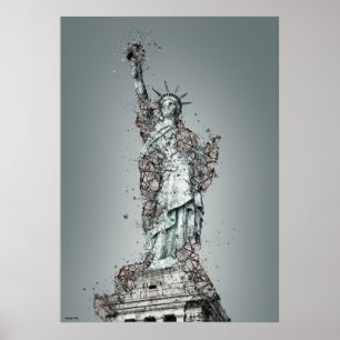 Statue of Liberty New York modern art on Poster
