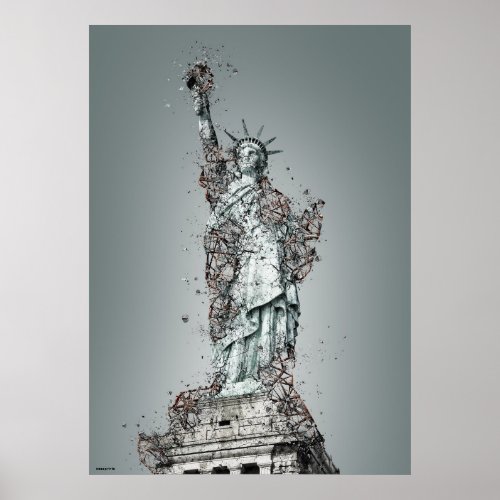 Statue of Liberty New York modern art on  Poster