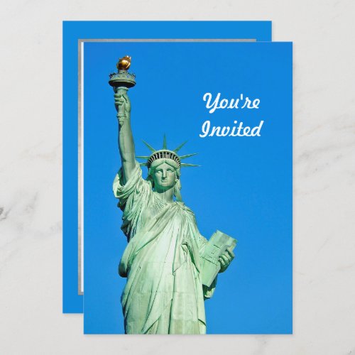 Statue of Liberty New York Photo Birthday Invitation