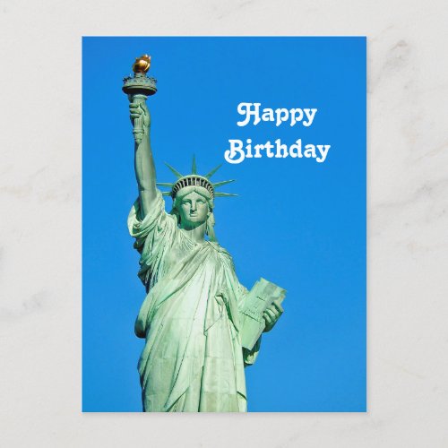Statue of Liberty New York Photo Birthday Postcard