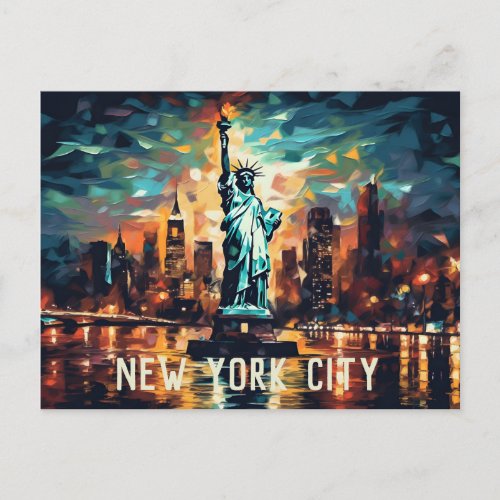 Statue of Liberty New York Postcard