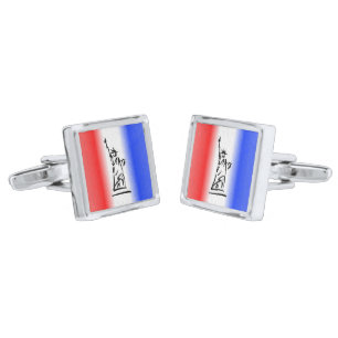 Statue of Liberty New York Silver Cufflinks