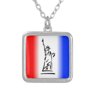 Statue of Liberty New York Silver Plated Necklace