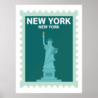 Statue of Liberty - New York Stamp Poster