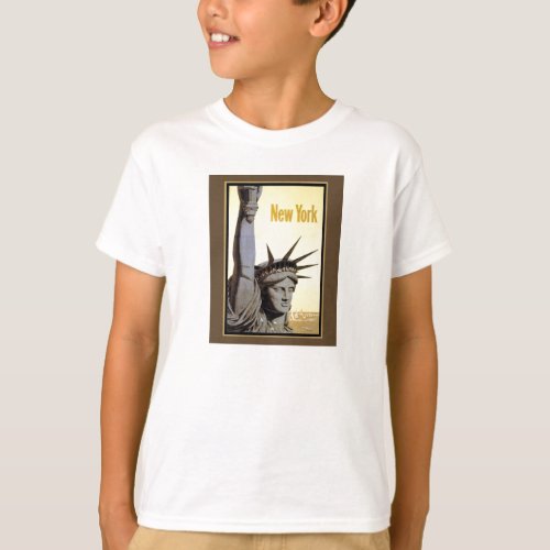 statue of liberty new york travel poster T_Shirt